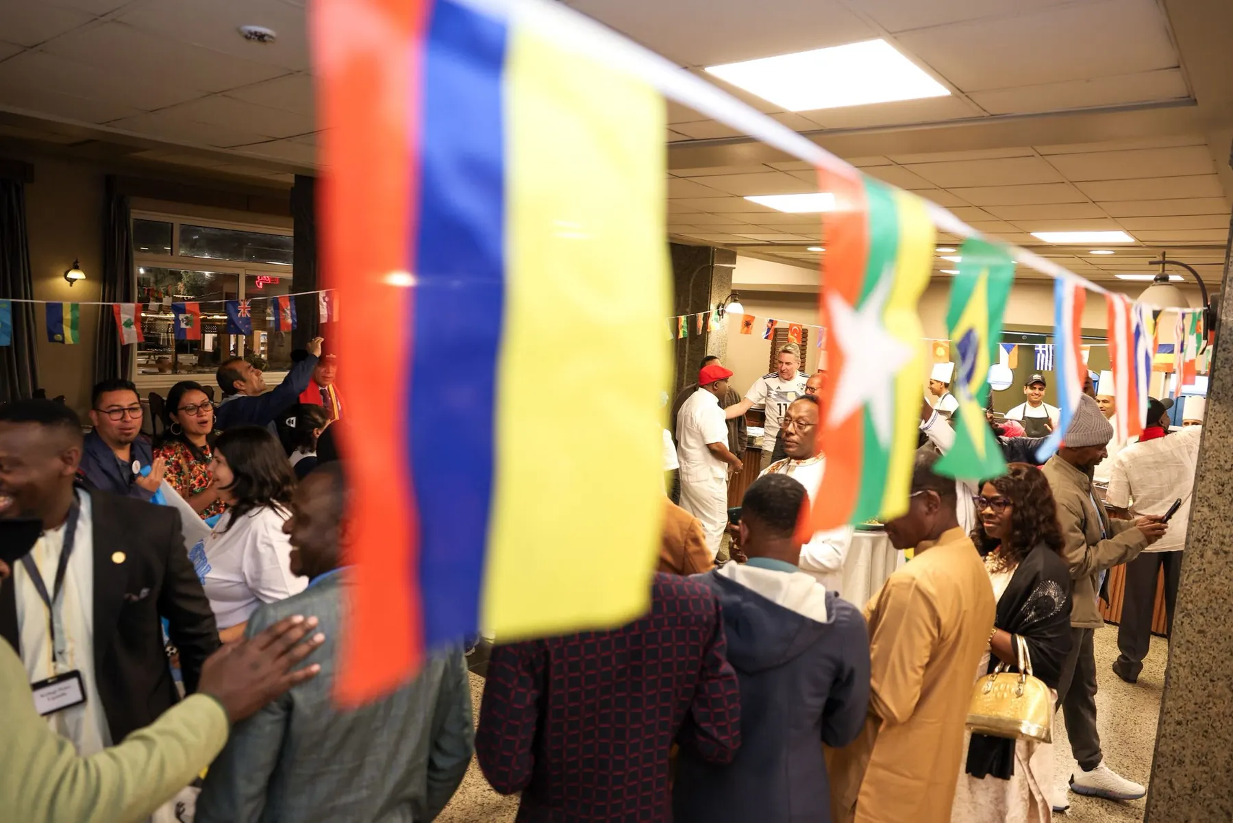 Delegates carrying their national flags at GO Movement's global conference in Cairo
