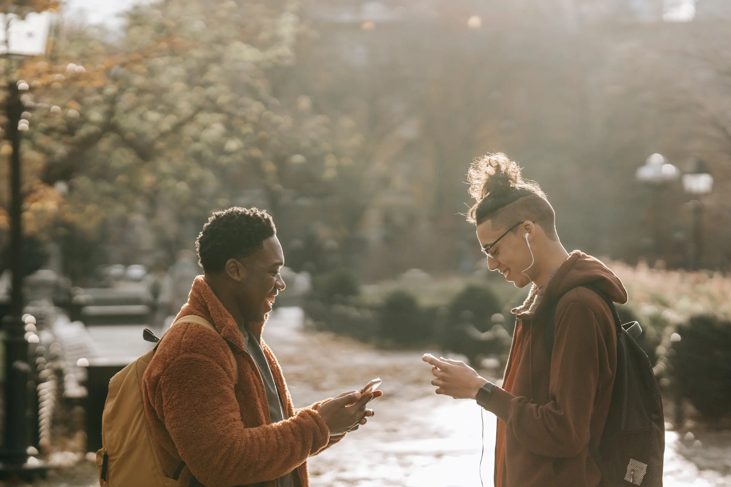 Two women in conversation